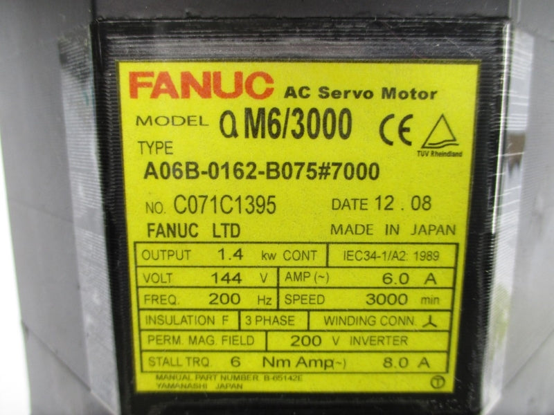 FANUC A06B-0162-B075#7000 144V 8.0A NSNP