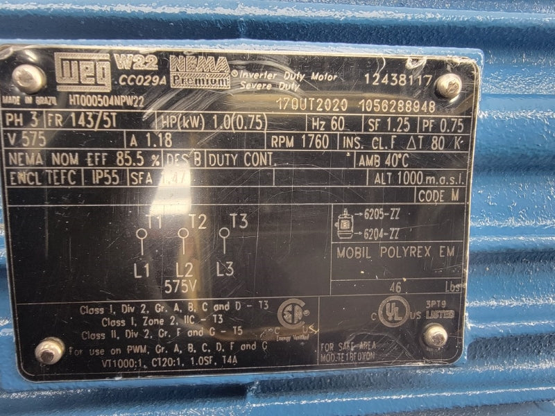 WEG HT000504NPW22 575V 1.18A NSNP