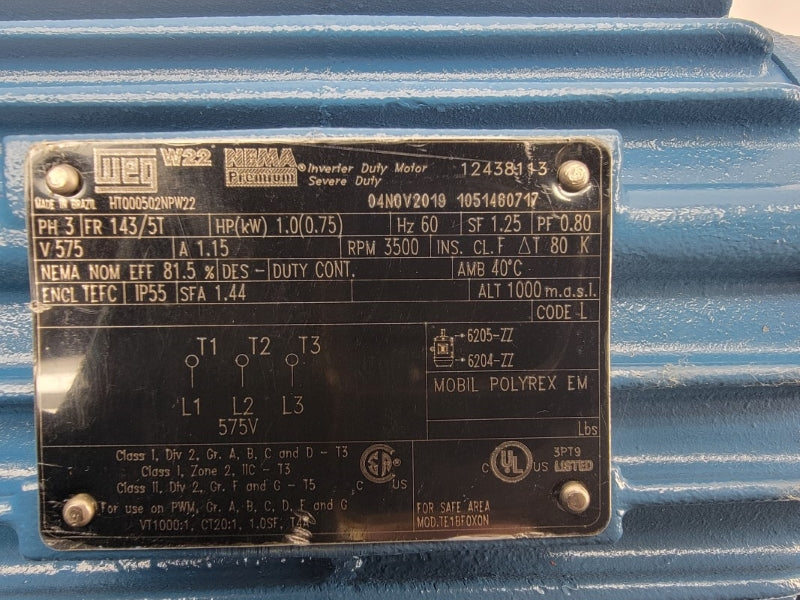WEG HT000502NPW22 575V 1.15A NSNP