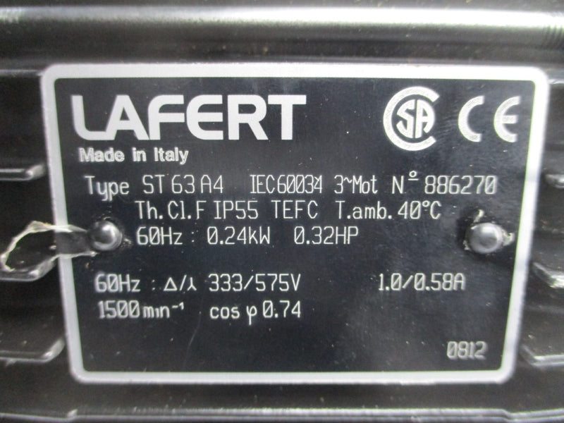 LAFERT ST63A4 886270 333/575V 1.0/0.58A NSNP