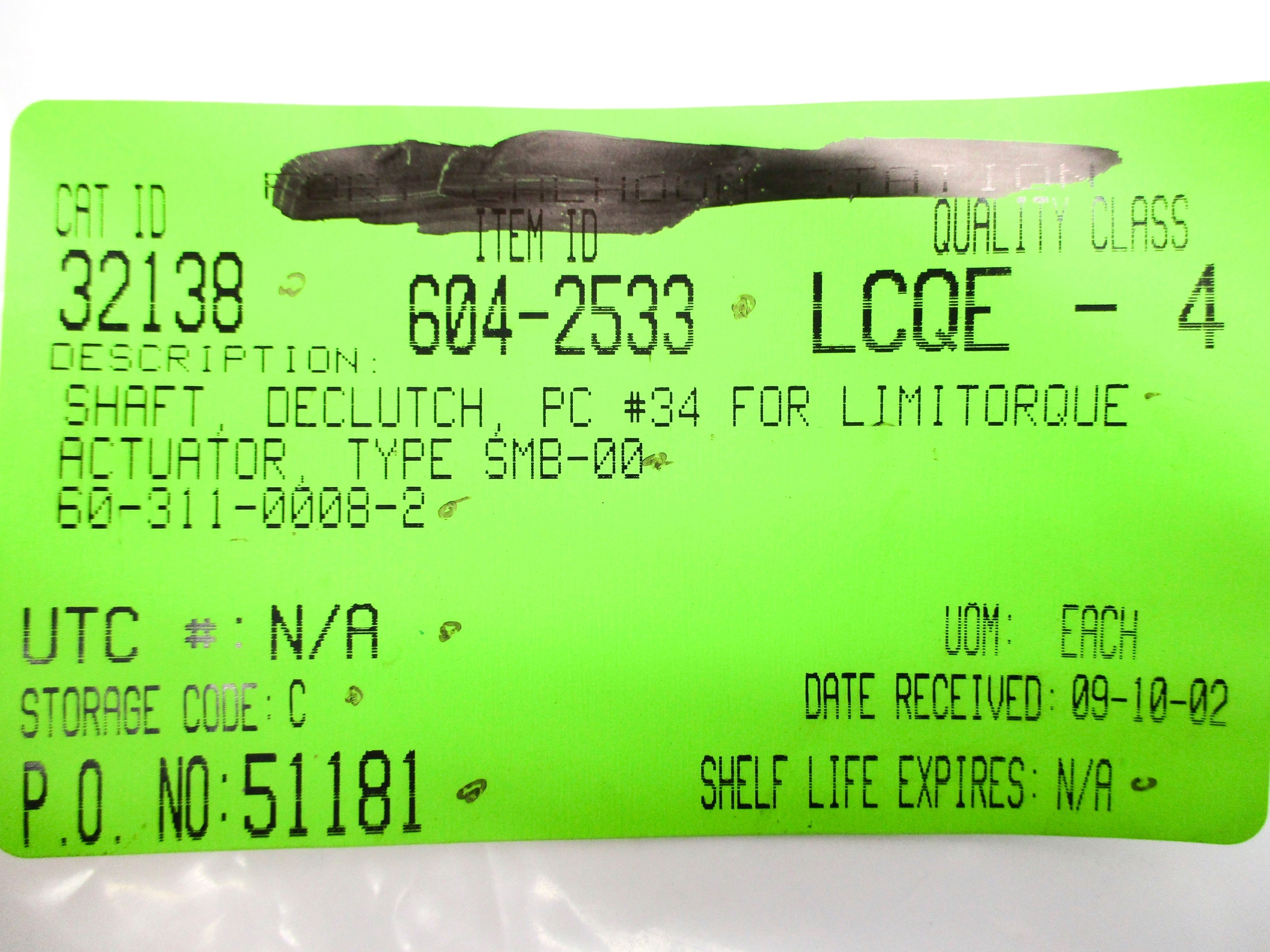 LIMITORQUE 60-311-0008-2 NSNP