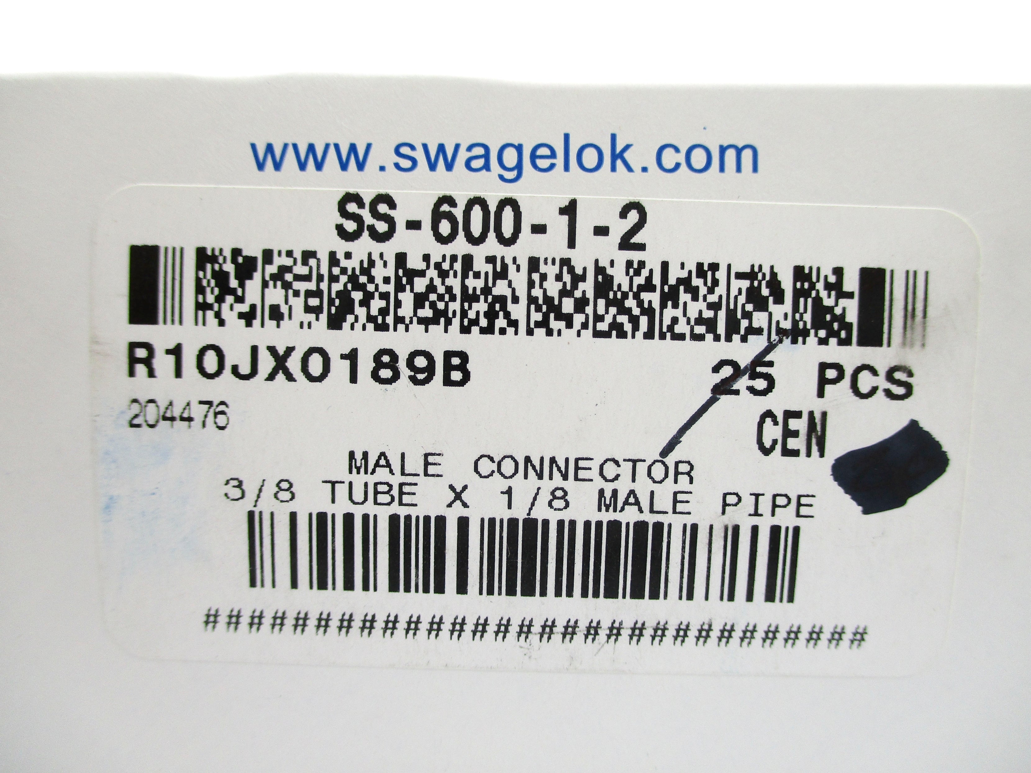 SWAGELOK SS-600-1-2 (PKG OF 25) NSMP