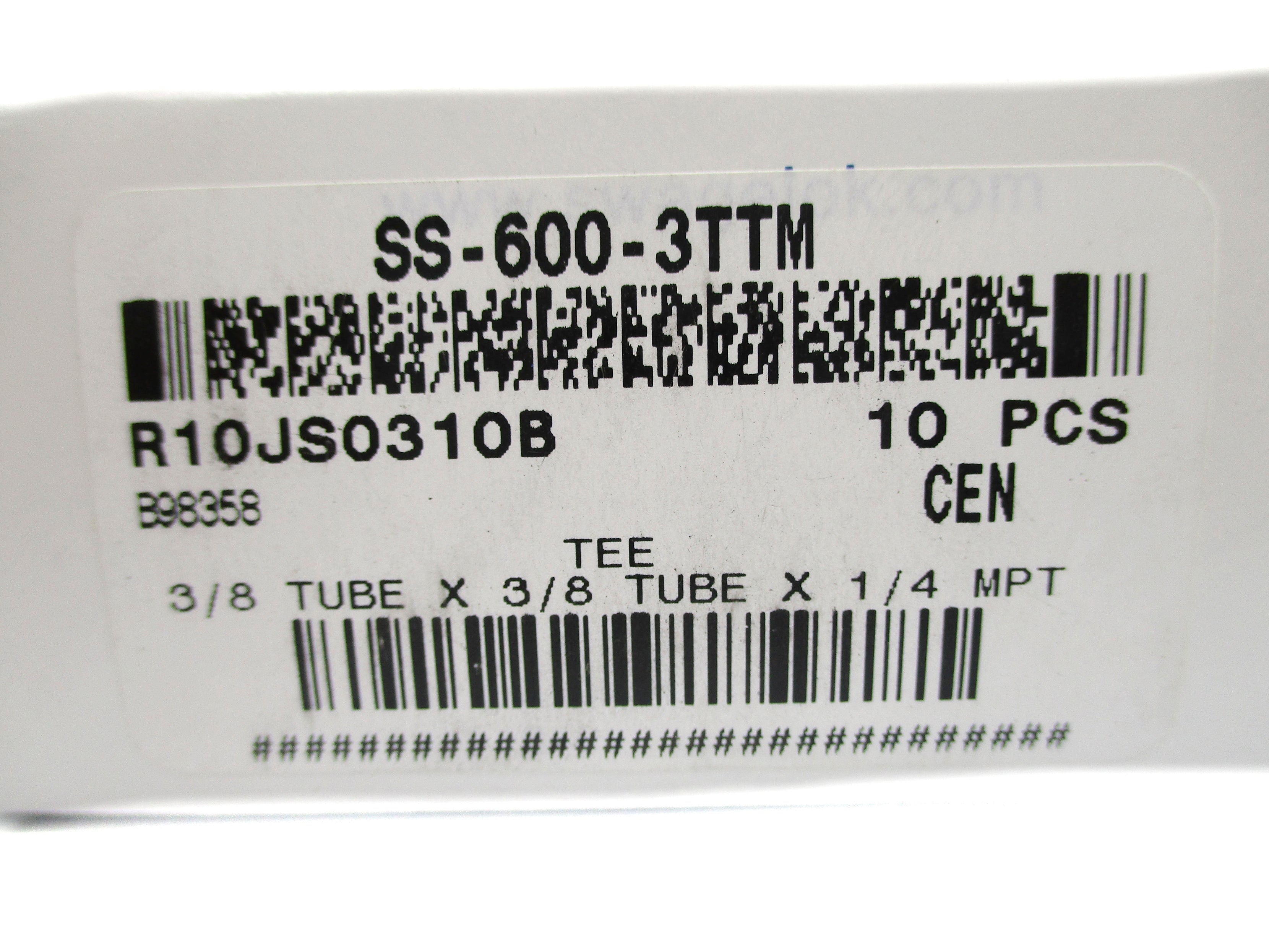 SWAGELOK SS-600-3TTM (PKG OF 10) NSMP