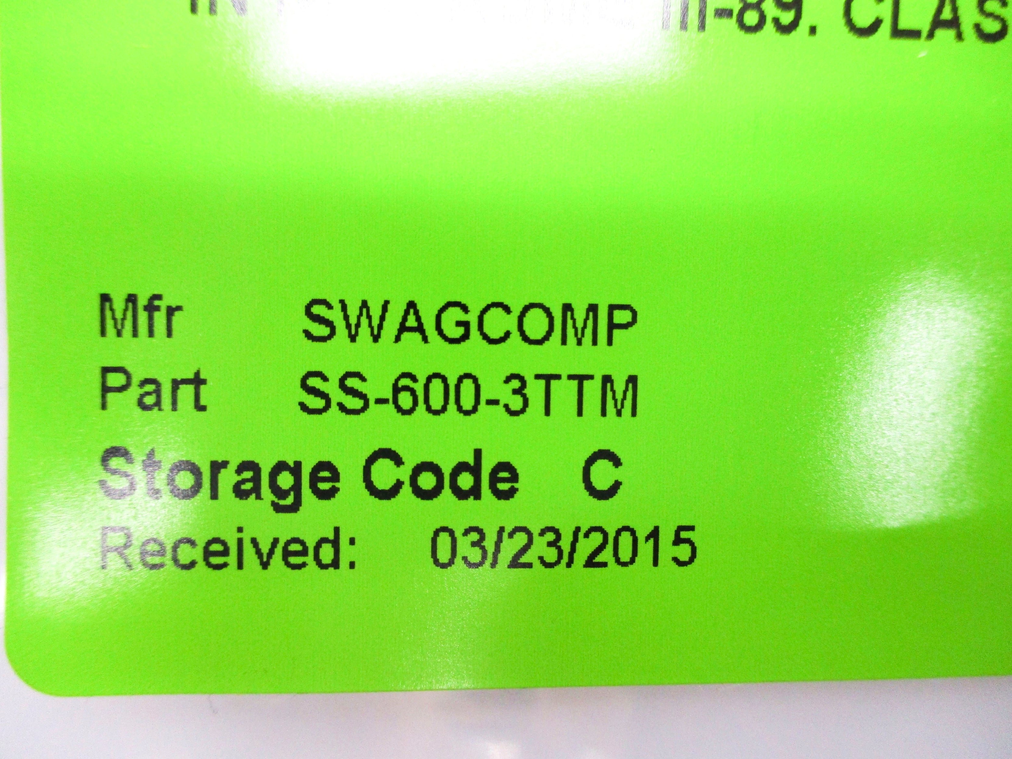 SWAGELOK SS-600-3TTM NSNP
