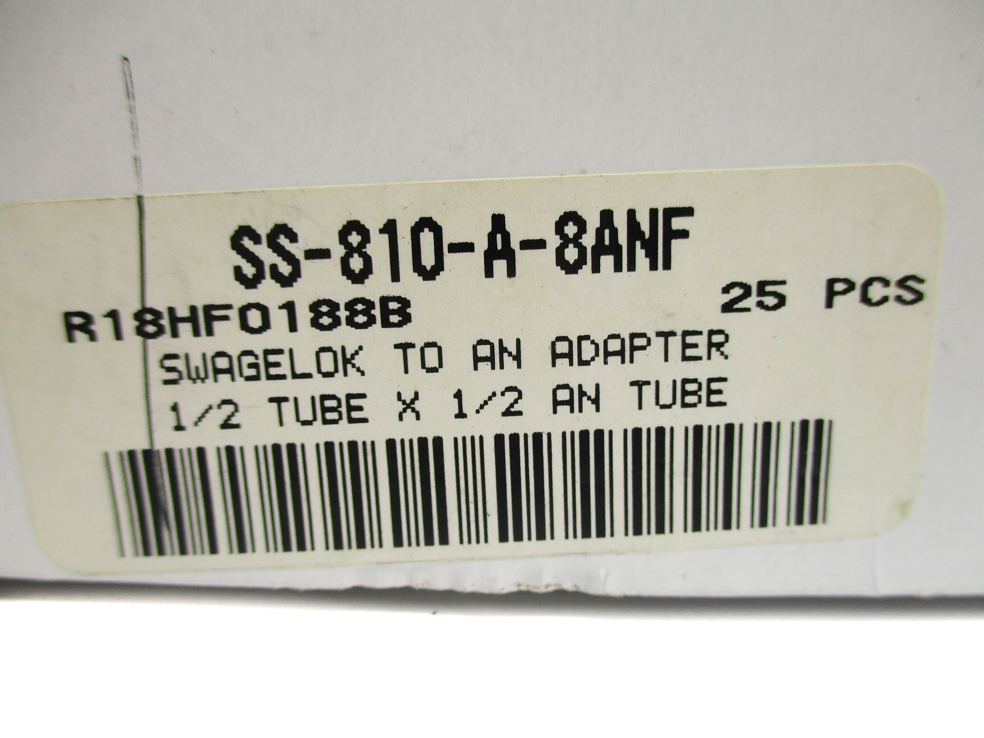 SWAGELOK SS-810-A-8ANF (PKG OF 25) NSMP