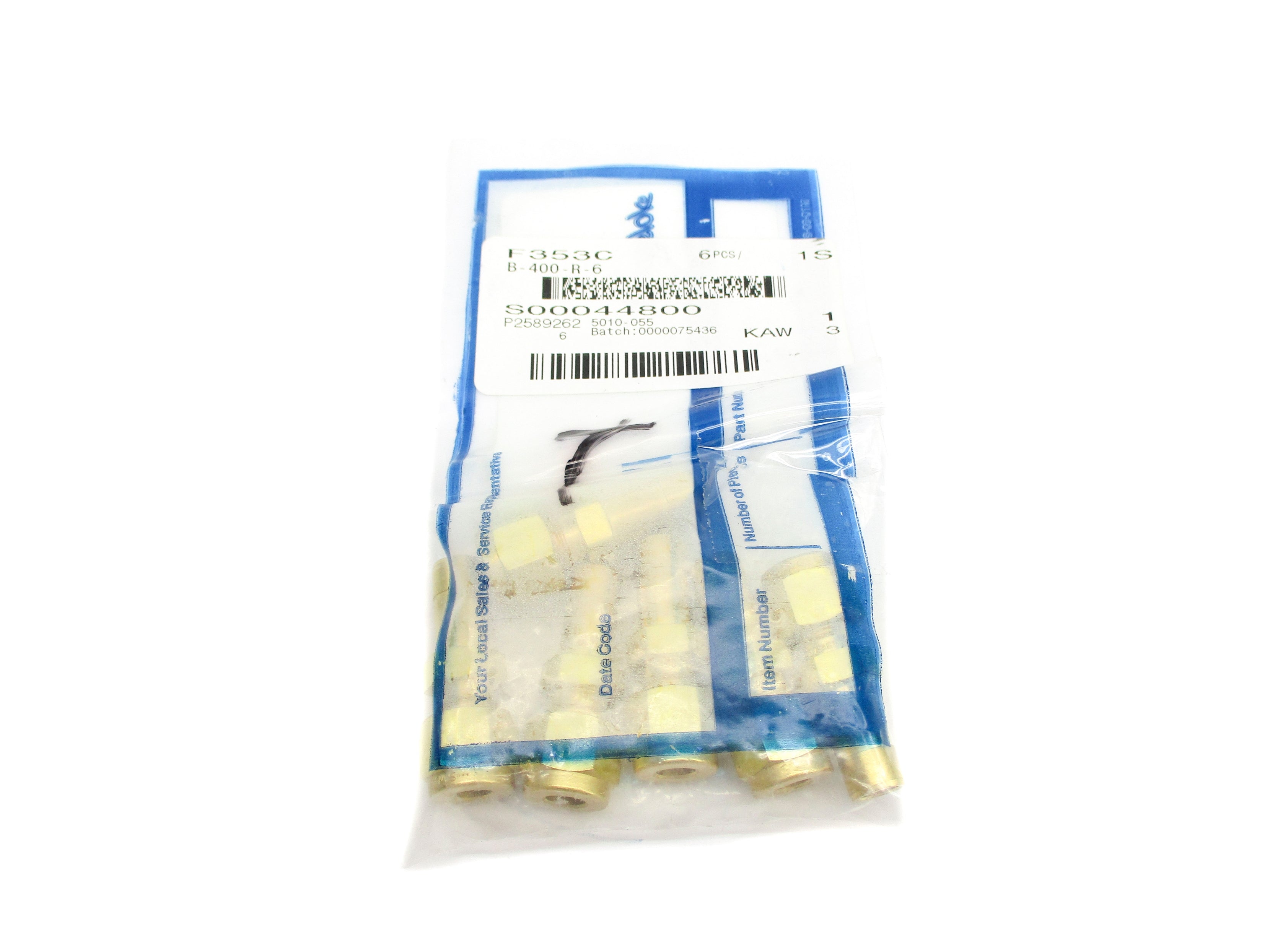 SWAGELOK B-400-R-6 (PKG OF 6) NSMP