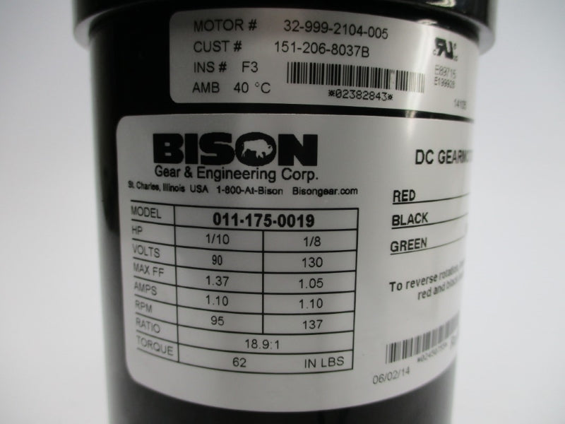 BISON 011-175-0019 90/130V 1.10A NSNP