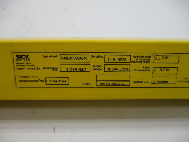SICK C40E-0703CA010 1018642 24VDC UNMP