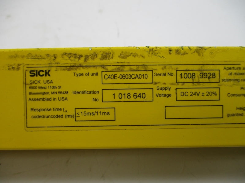 SICK C40E-0603CA010 1018640 24VDC UNMP