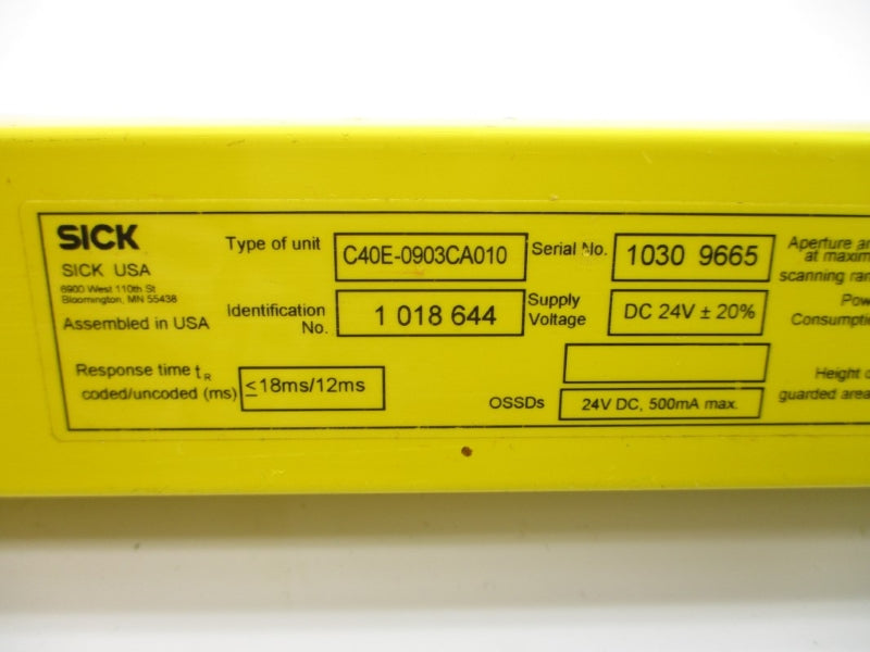 SICK C40E-0903CA010 1018644 24VDC UNMP