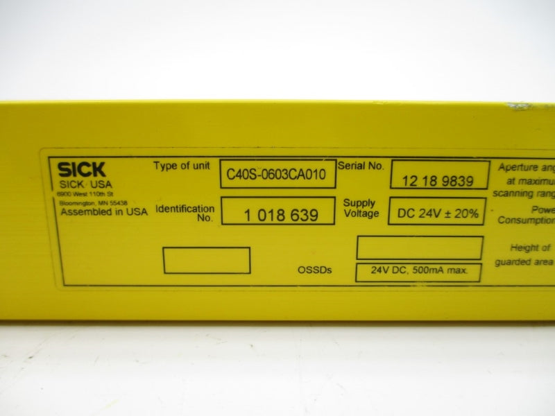 SICK C40S-0603CA010 1018639 24VDC UNMP