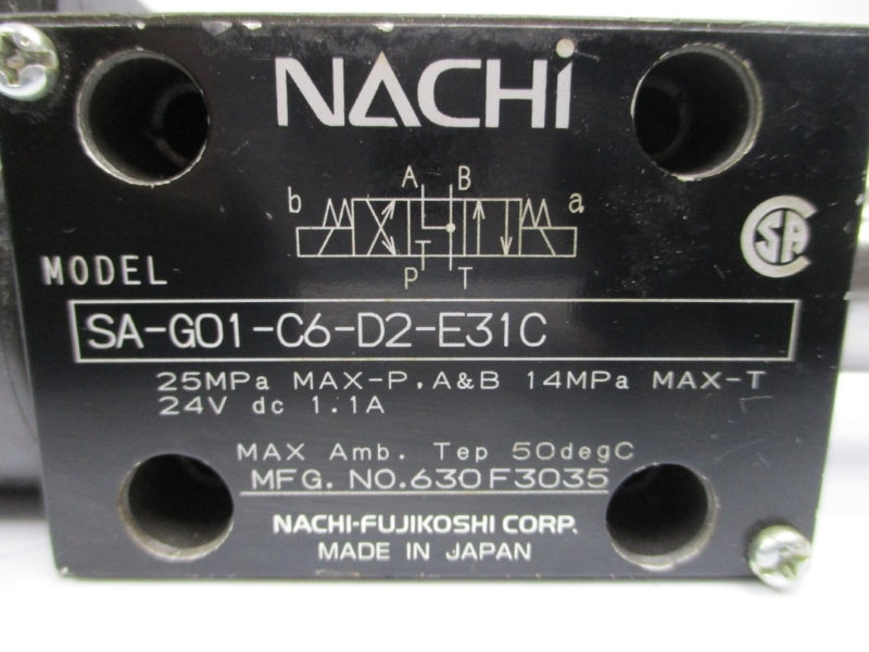 NACHI SA-G01-C6-D2-E31C 24VDC 1.1A UNMP