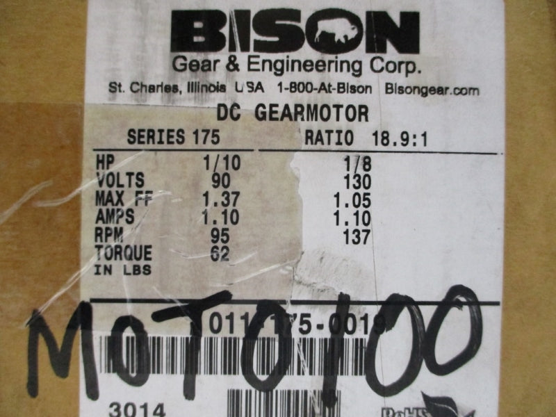 BISON 011-175-0019 90/130V 1.10A NSMP