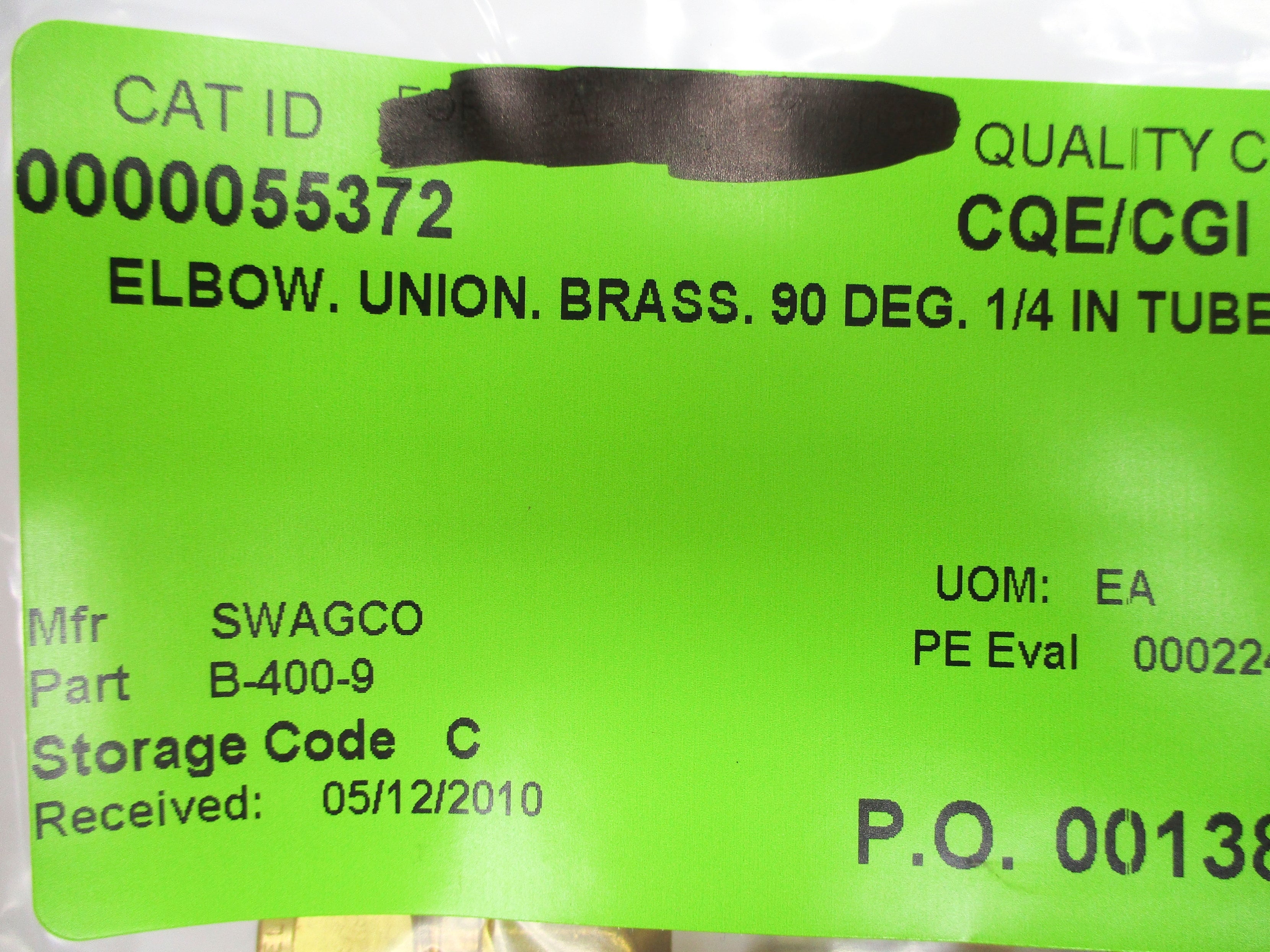 SWAGELOK B-400-9 NSNP