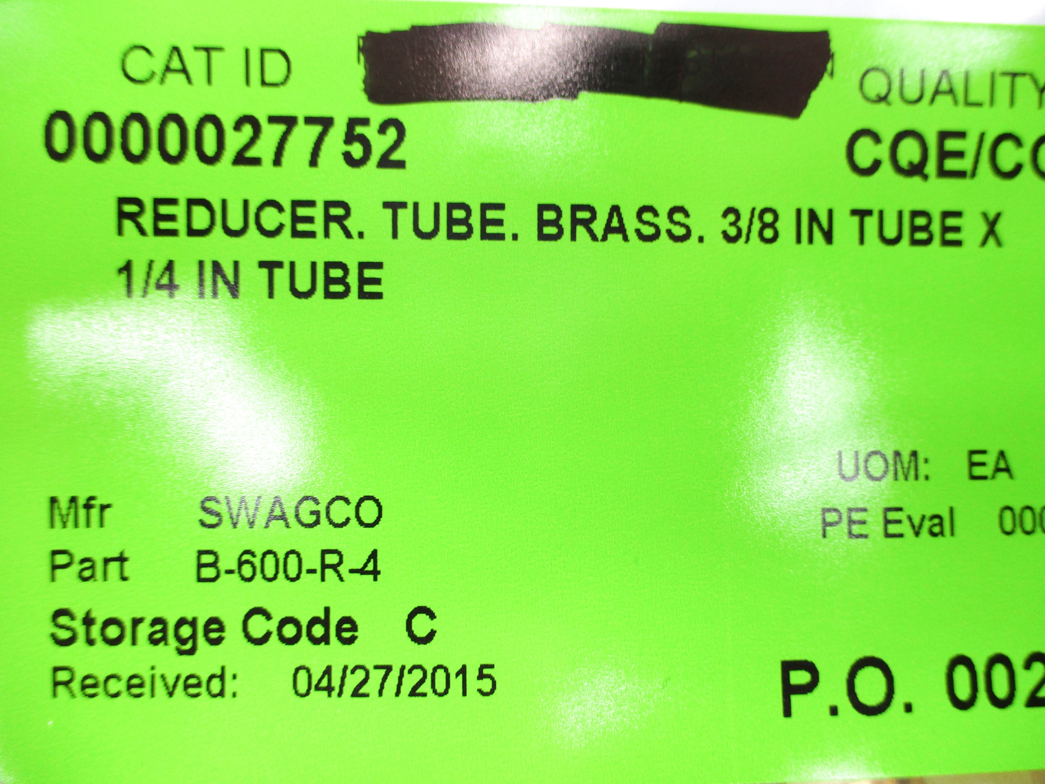 SWAGELOK B-600-R-4 NSNP