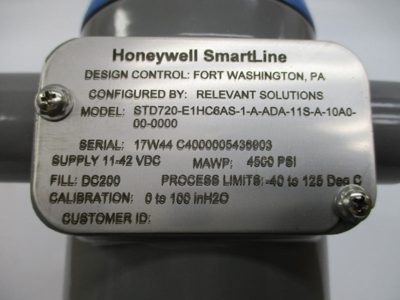 HONEYWELL STD720-E1HC6AS-1-A-ADA-11S-A-10A0-00-0000 11-42VDC 4500PSI -40-+125'C NSMP