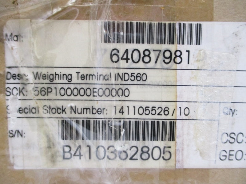 METTLER TOLEDO 56P100000E00000 IND560 100-240VAC NSMP