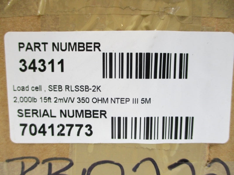 RICE LAKE WEIGHING SYSTEMS 34311 RLSSB-2K NSMP