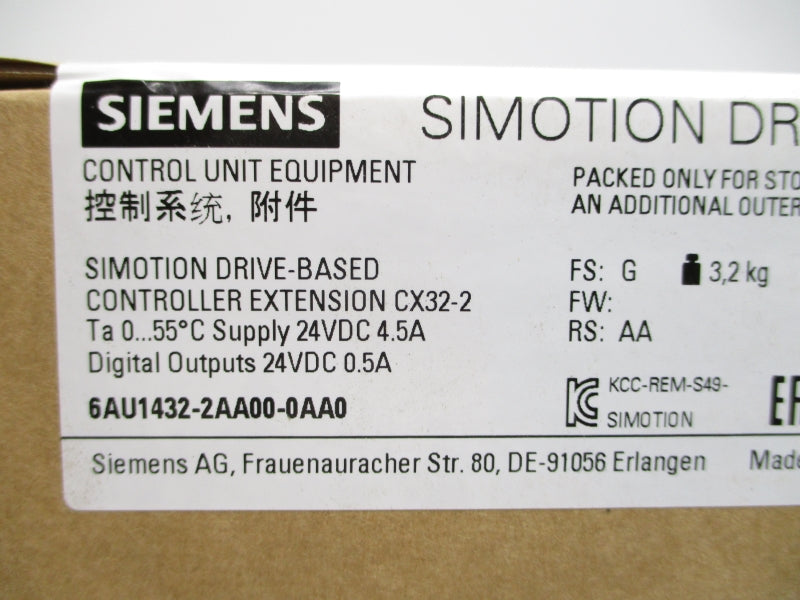 SIEMENS 6AU1432-2AA00-0AA0 24VDC 4.5A NSFS