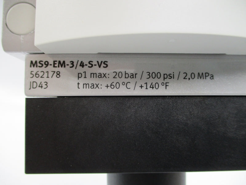 FESTO MS9-EM-3/4-S-VS 562178 300PSI 140'F NSMP