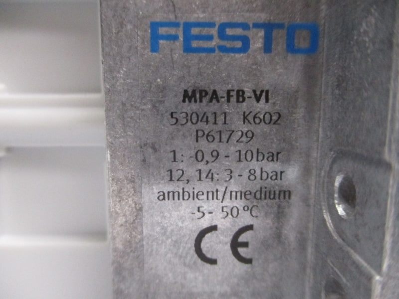 FESTO MPA-FB-VI-50E-F34GCQPT18NY-D+GS2GJ-32P-TGL-N-MBHSVBH-J3L 530411 NSMP