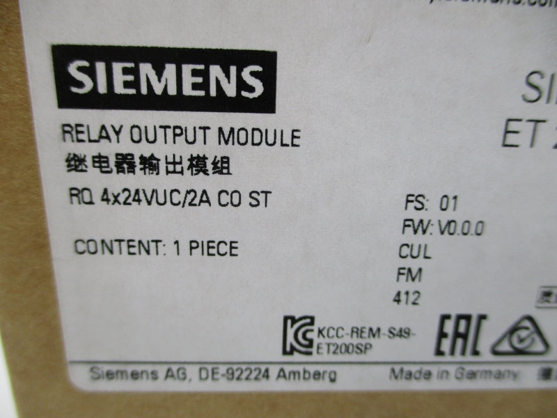 SIEMENS 6ES7132-6GD51-0BA0 24V 2A NSFS