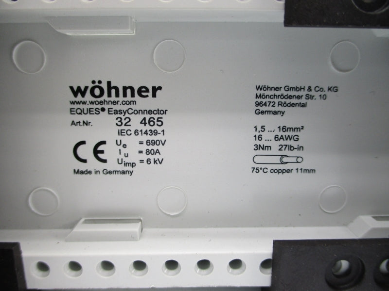 WOHNER 32465 690V 80A NSNP