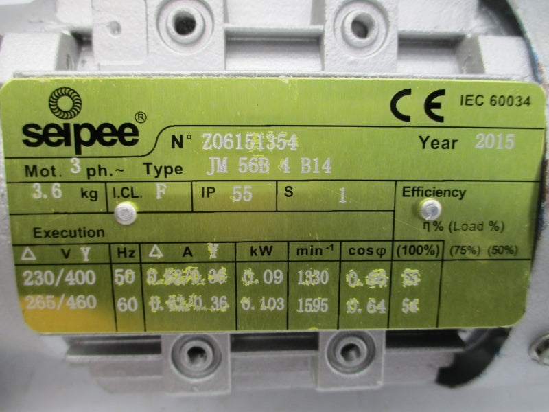 SEIPEE JM56B4B14 265/460V 0.62/0.36A NSNP