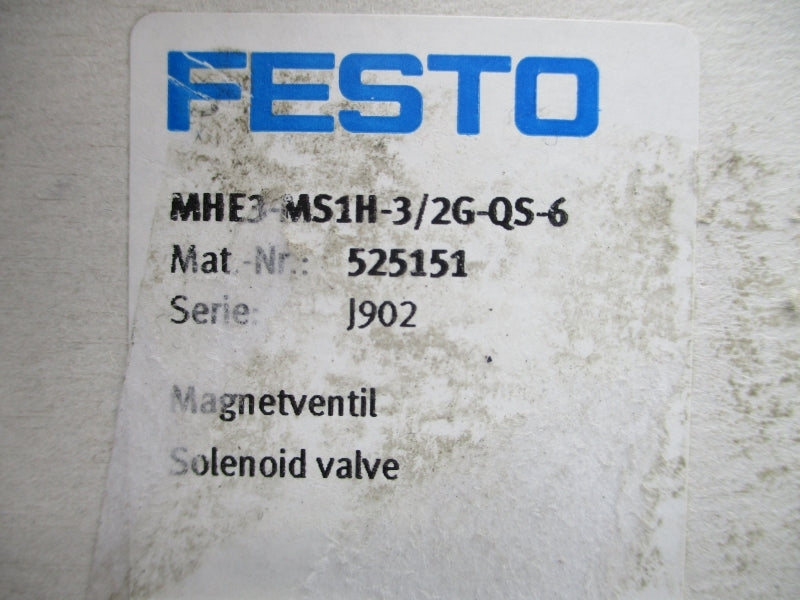 FESTO MHE3-MS1H-3/2G-QS-6 525151 NSFS