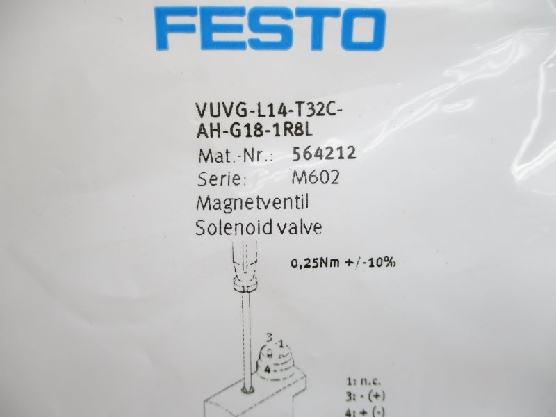 FESTO VUVG-L14-T32C-AH-G18-1R8L 564212 NSMP