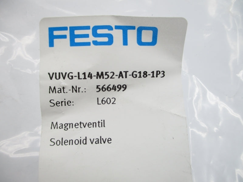 FESTO VUVG-L14-M52-AT-G18-1P3 566499 24VDC NSMP