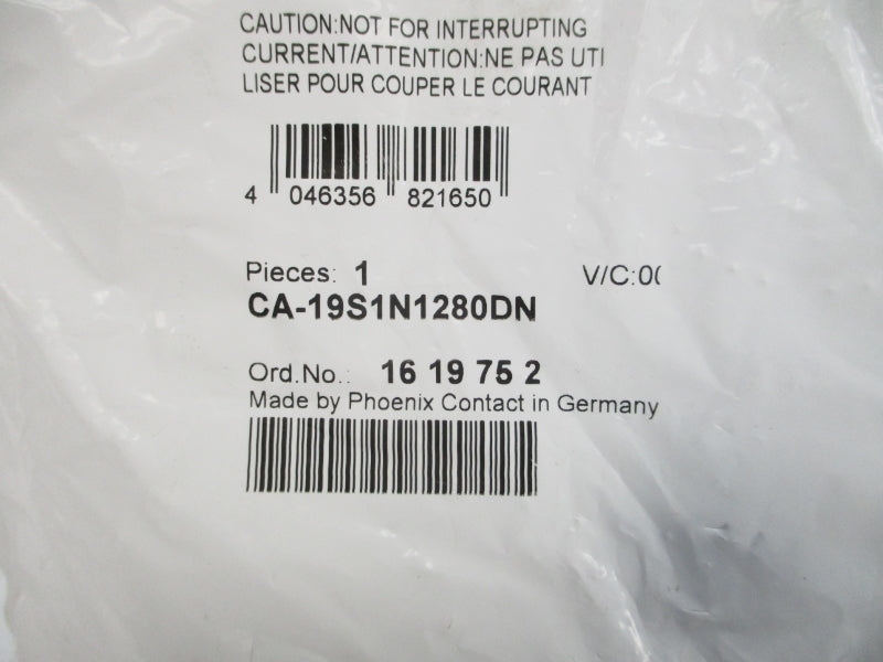 PHOENIX CONTACT CA-19S1N1280DN 1619752 NSMP