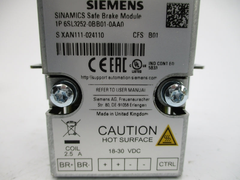 SIEMENS 6SL3252-0BB01-0AA0 18-30VDC NSMP