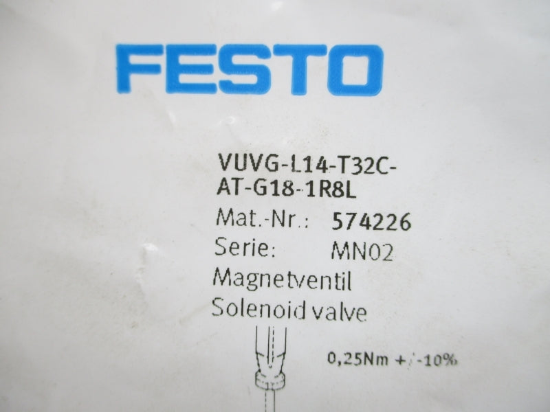 FESTO VUVG-L14-T32C-AT-G18-1R8L 574226 NSMP