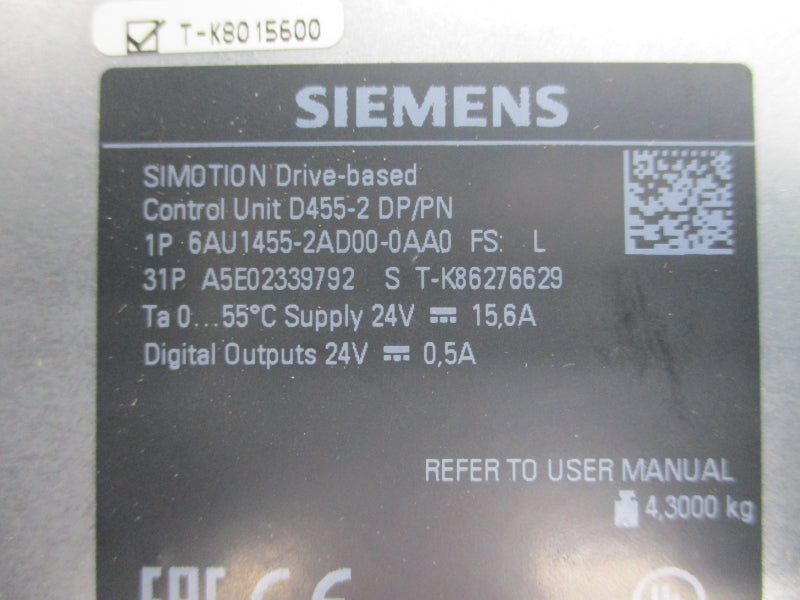 SIEMENS 6AU1455-2AD00-0AA0 24V 15.6A NSNP