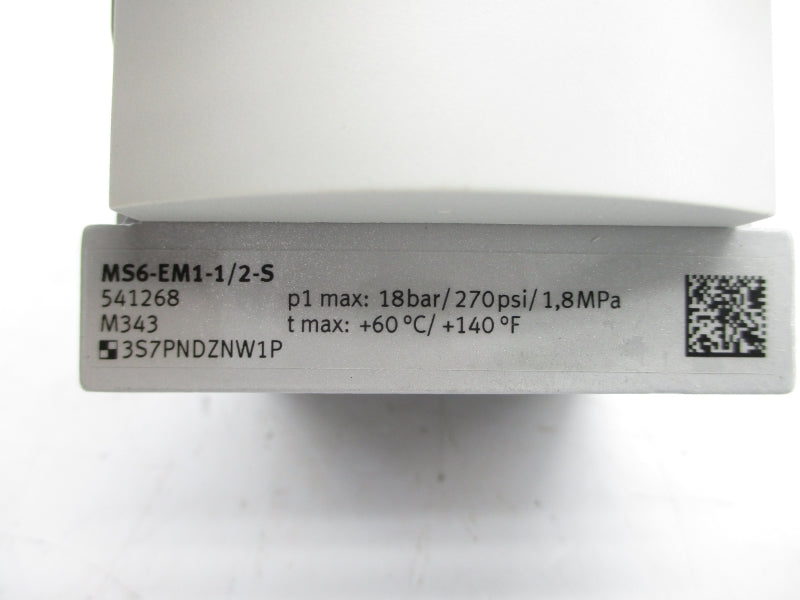 FESTO MS6-EM1-1/2-S 541268 270PSI 60'C/140'F NSMP