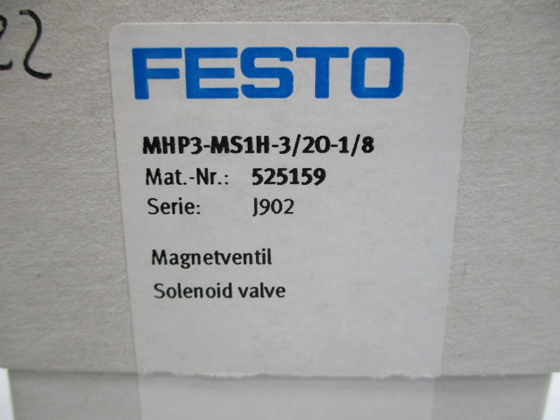FESTO MHP3-MS1H-3/20-1/8 525159 21.6-24.6VDC NSMP