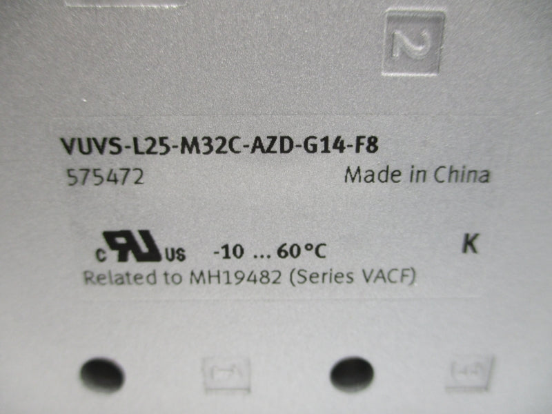 FESTO VUVS-L25-M32C-AZD-G14-F8 575472 36-145PSI -10'C-+60'C NSMP