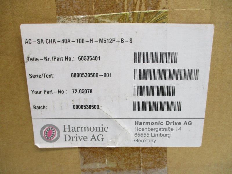 HARMONIC DRIVE CHA-40A-100-H-M512P-B-S 60535401 320-560VDC 8.1A NSMP