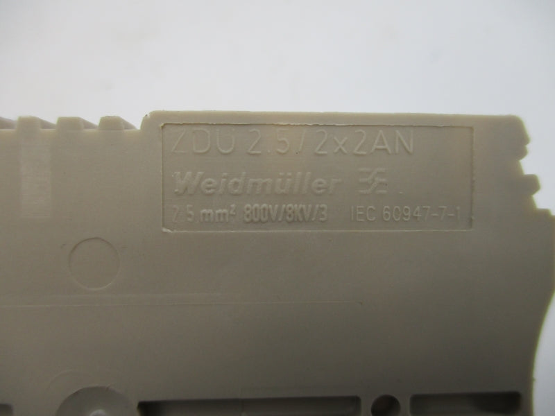 WEIDMULLER 1608600000 ZDU2.5/2X2AN 600V 27A (PKG OF 100) NSMP
