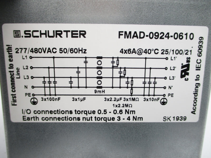 SCHURTER FMAD-0924-0610 277/480VAC NSMP