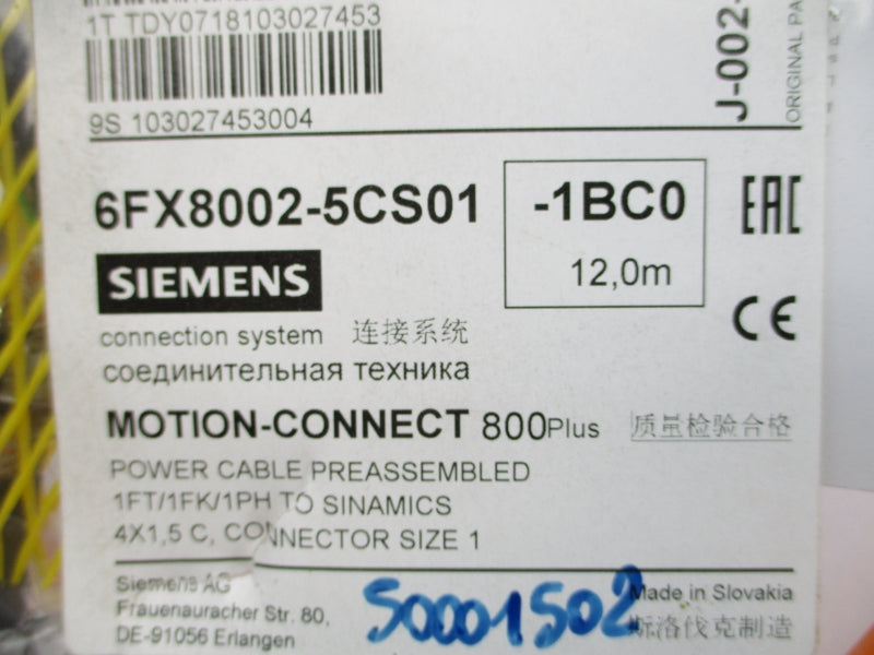 SIEMENS 6FX8002-5CS01-1BC0 1000V NSMP