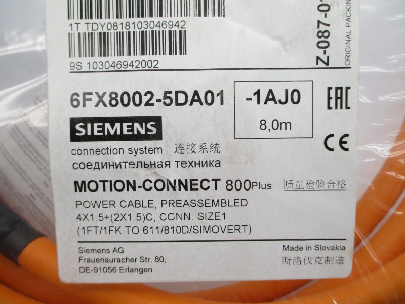 SIEMENS 6FX8002-5DA01-1AJ0 1000V NSMP
