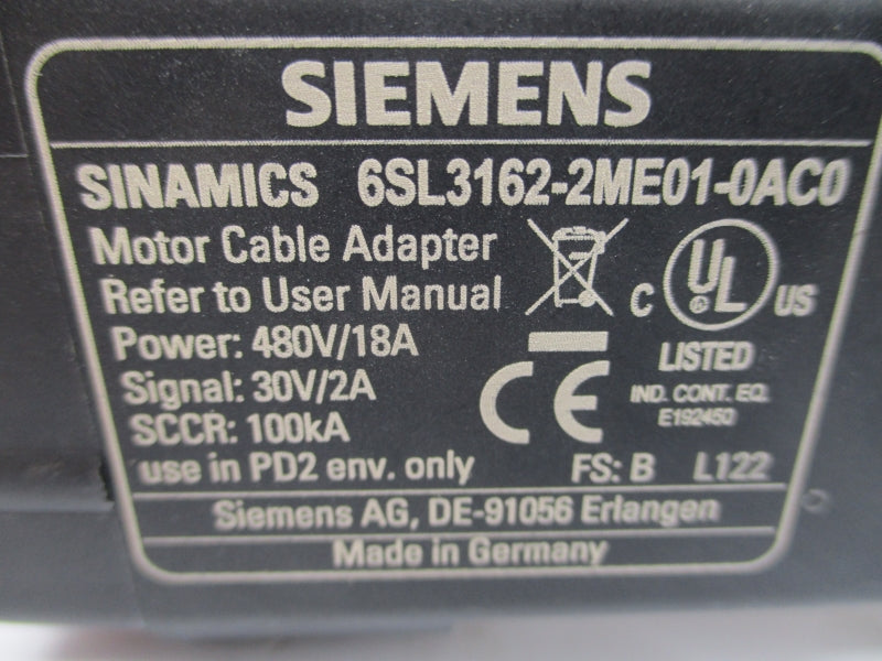 SIEMENS 6SL3162-2ME01-0AC0 480V 18A NSMP