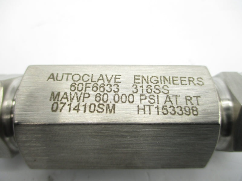 AUTOCLAVE ENGINEERS 60F6633 60.000PSI NSNP