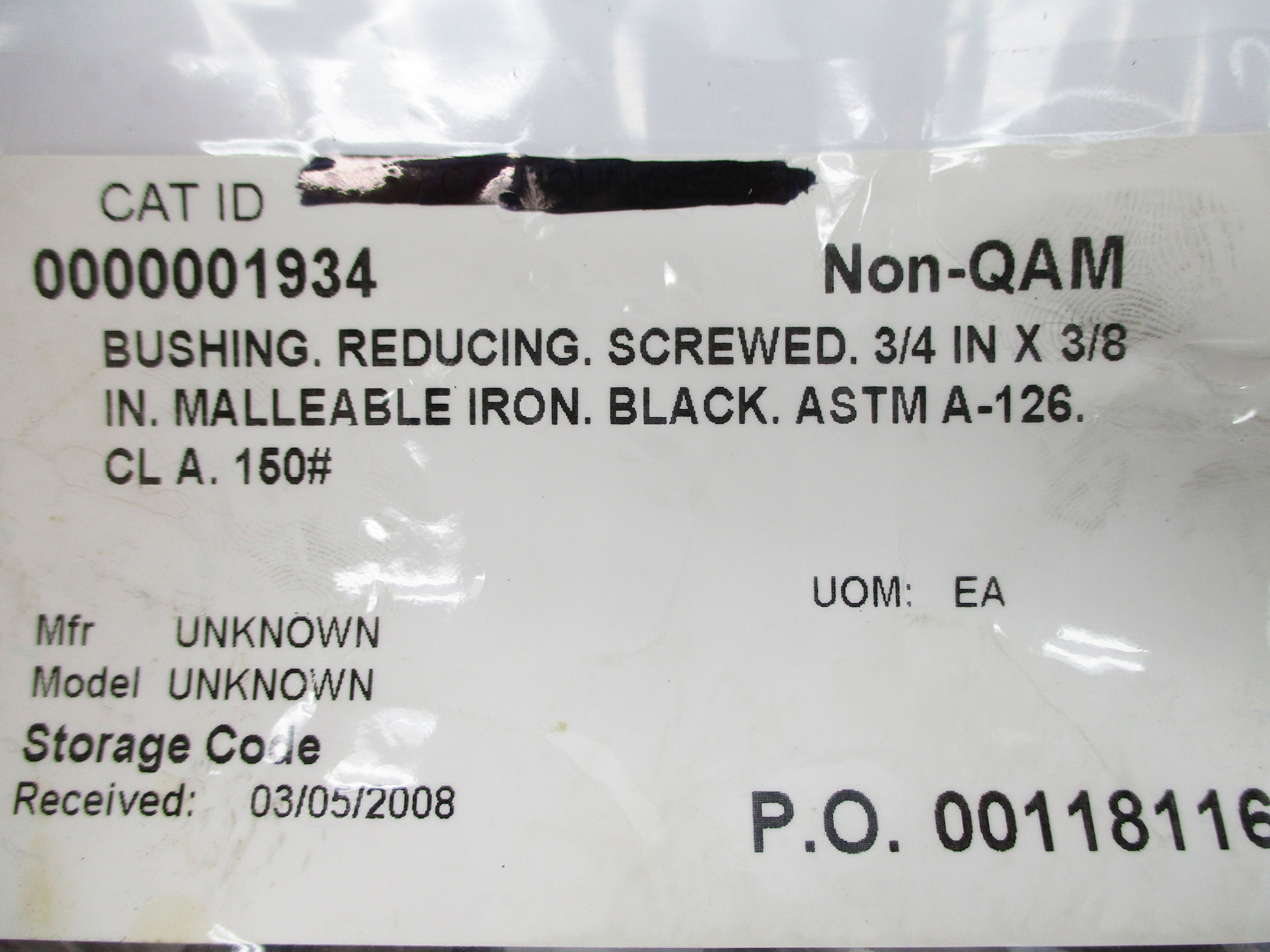 ASTM A-126 3/4" X 3/8" NSNP