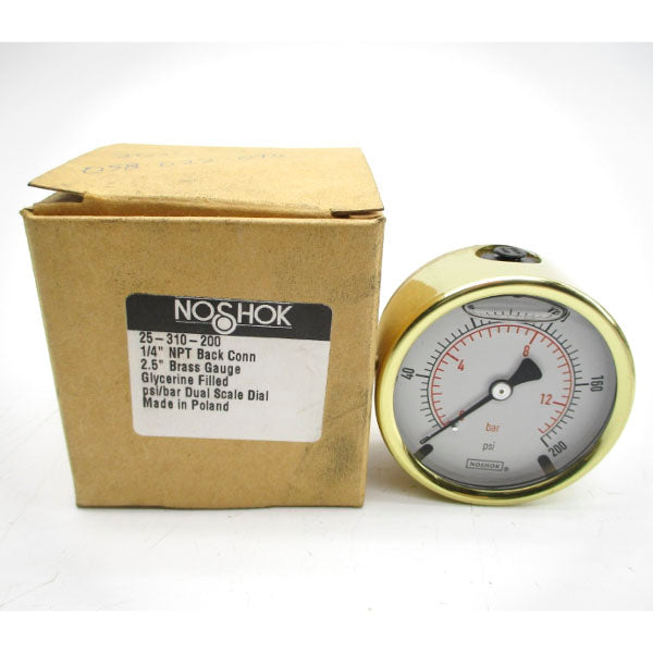 NOSHOK 25-310-200 0-200PSI 2.5" NSMP