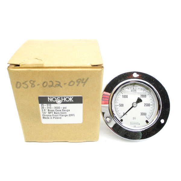 NOSHOK 25-310-3000-PSI 0-3000PSI 2.5" NSMP