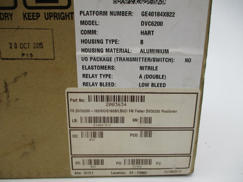 FISHER DVC6200HW2 30VDC 145PSI (AS PICTURED) NSMP