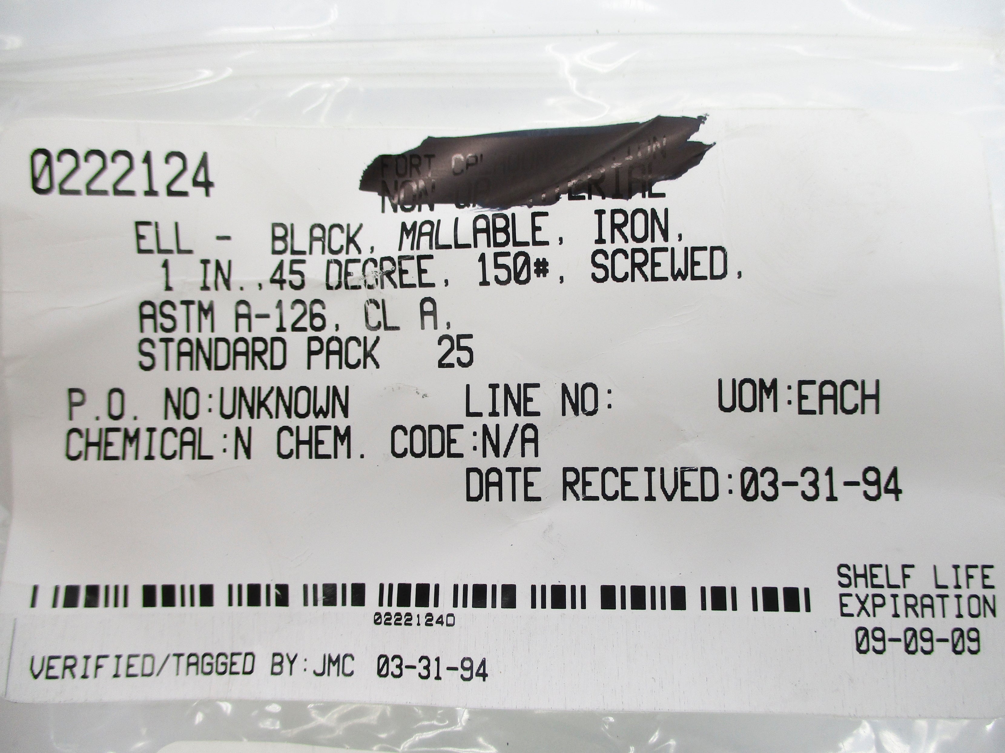 ASTM A-126 1" NSNP